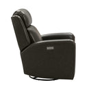 Barcalounger Kennedy Power Swivel Glider Leather Match Recliner 8PH-3757-3730-96 IMAGE 7