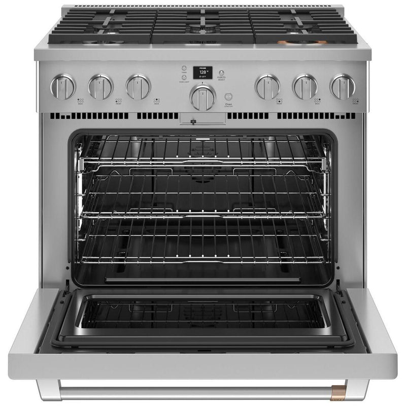 Café 36-inch Freestanding Gas Range with WI-FI Connect CGY366P2TS1 IMAGE 2