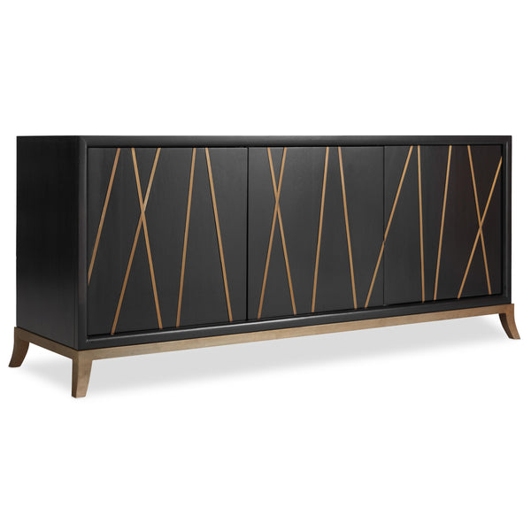 Hooker Furniture 5518-55464-BLK Entertainment Console 64in IMAGE 1