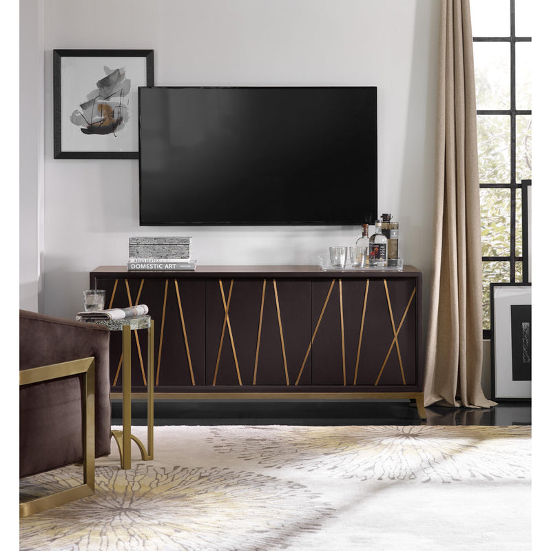Hooker Furniture 5518-55464-BLK Entertainment Console 64in IMAGE 3