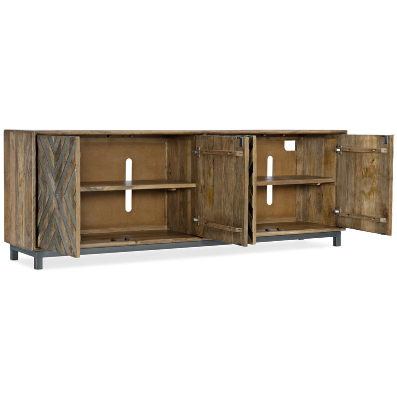 Hooker Furniture 5649-55486-MWD Four-Door Entertainment Console IMAGE 2
