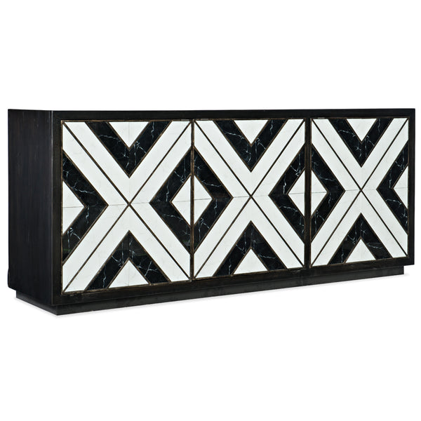 Hooker Furniture 5875-55480-00 Sanctuary Noir Et Blanc Entertainment Console IMAGE 1