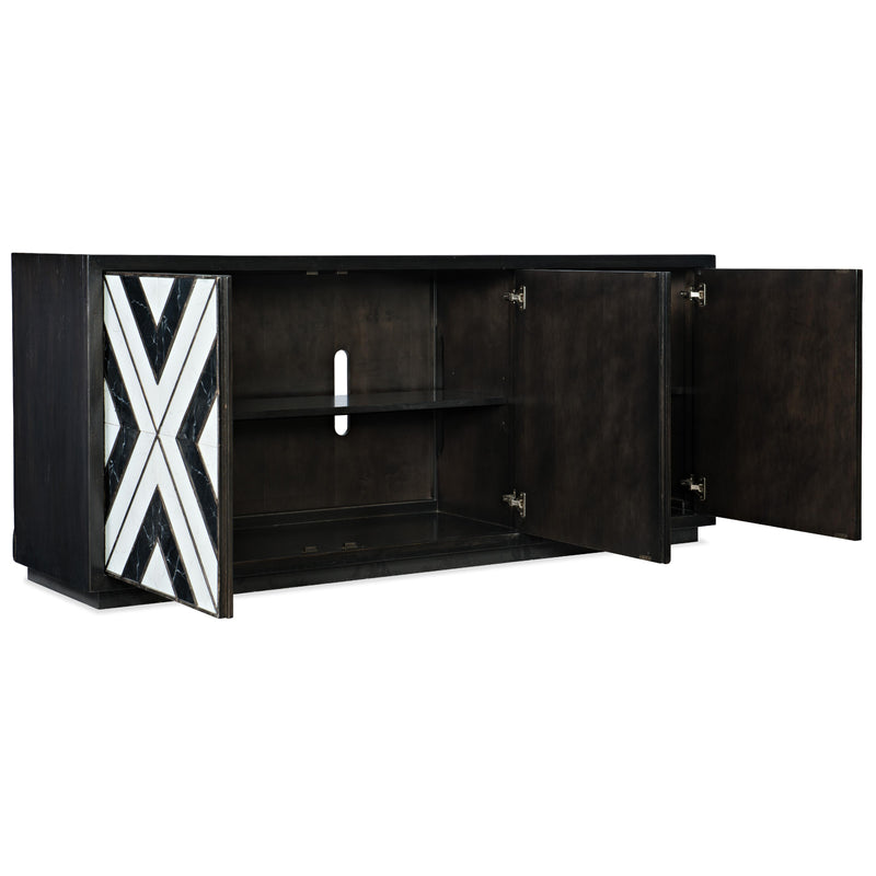 Hooker Furniture 5875-55480-00 Sanctuary Noir Et Blanc Entertainment Console IMAGE 2