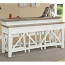 Parker House Furniture Americana Modern AME#09-4-COT Cotton Everywhere Console with 3 Stools