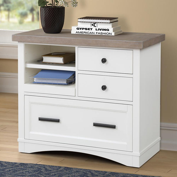 Parker House Furniture Americana Modern AME#342F-COT Functional File with Power Center - Cotton IMAGE 1