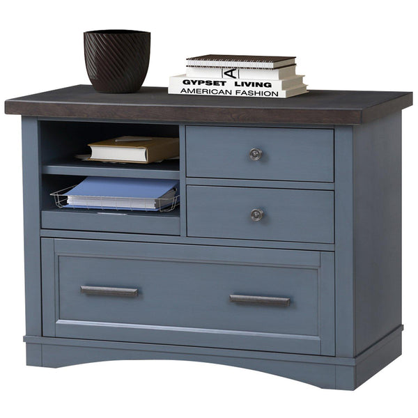 Parker House Furniture Americana Modern AME#342F-DEN Functional File with Power Center - Denim IMAGE 1