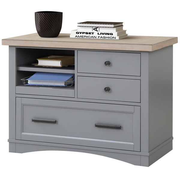 Parker House Furniture Americana Modern AME#342F-DOV Functional File with Power Center - Dove IMAGE 1