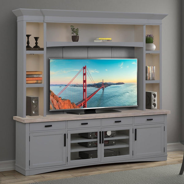 Parker House Furniture Americana Modern AME#92-4-DOV 92" TV Console Set - Dove IMAGE 1