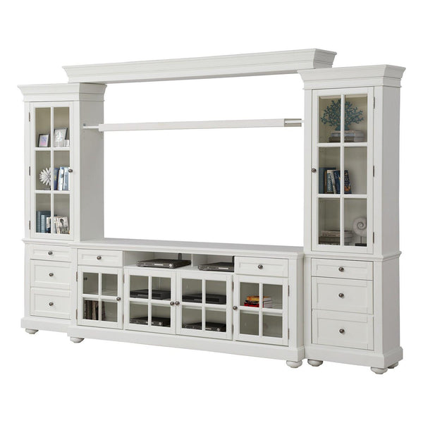 Parker House Furniture Cape Cod CAP#176-3 76" Entertainment Wall - Vintage White IMAGE 1