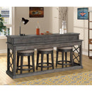 Parker House Furniture Sundance SUN#09-4-SGR Smokey Grey Everywhere Console with 3 Stools