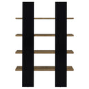  Coaster Furniture Danbrook 882036 71-inch 4-shelf Bookshelf - Black and Aged Walnut IMAGE 6