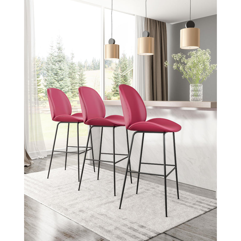 Zuo Miles 101742 Barstool - Red IMAGE 9