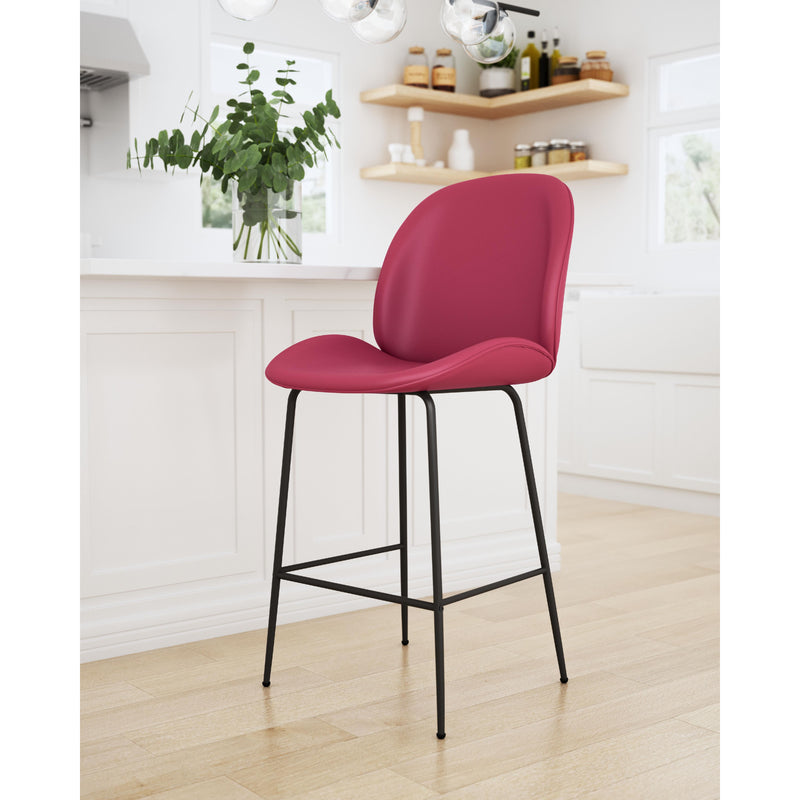 Zuo Miles 101745 Counter Stool - Red IMAGE 8