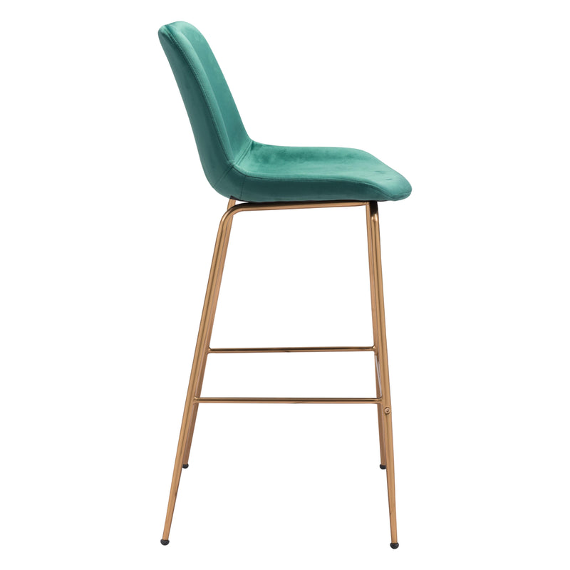 Zuo Tony 101757 Barstool - Green & Gold IMAGE 2