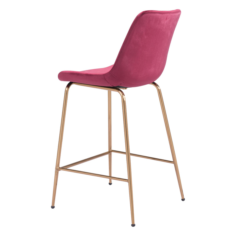 Zuo Tony 101764 Counter Stool - Red & Gold IMAGE 5