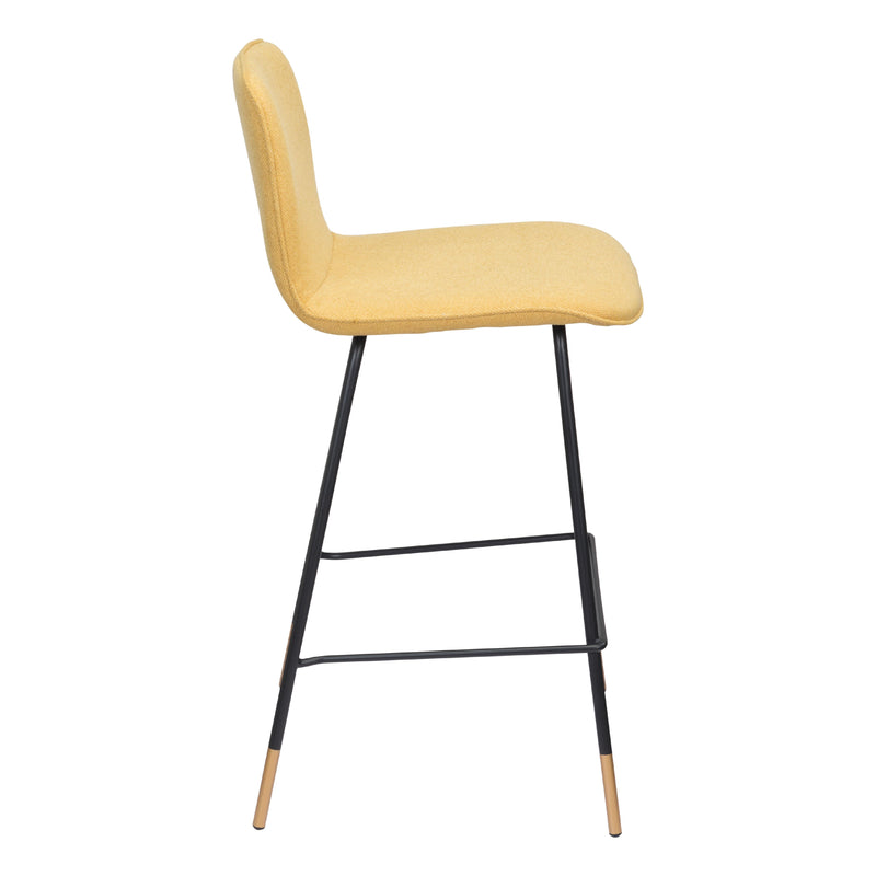 Zuo Var 101894 Counter Stool - Yellow IMAGE 2
