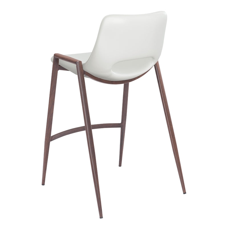 Zuo Desi 109069 Counter Stool - White & Walnut IMAGE 5