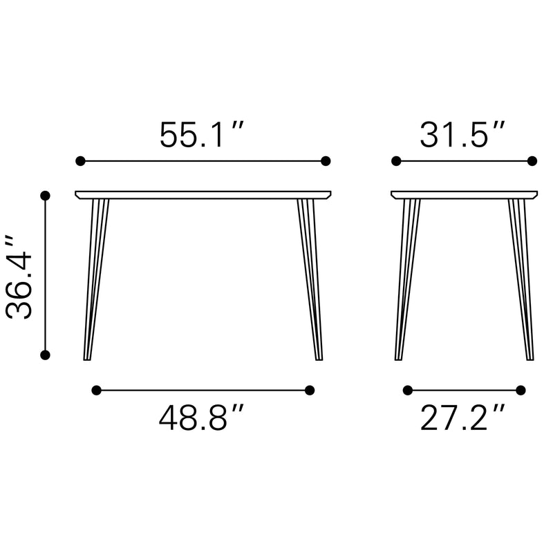Zuo Deus Counter Height Dining Table 101890 IMAGE 8