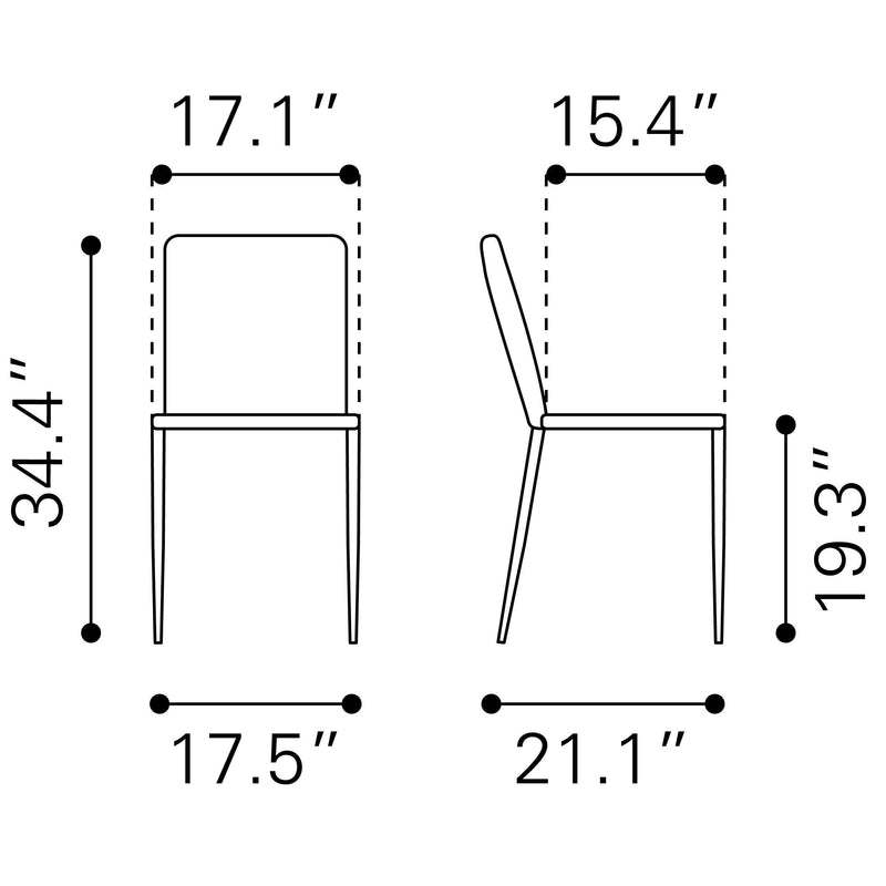 Zuo Harve Dining Chair 101900 IMAGE 11