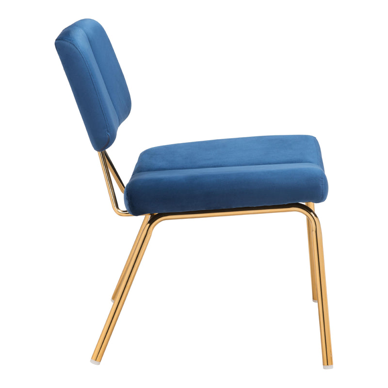 Zuo Nicole 101965 Accent Chair - Blue & Gold IMAGE 2