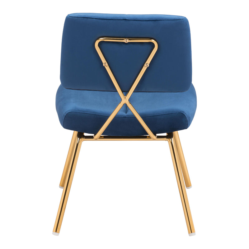 Zuo Nicole 101965 Accent Chair - Blue & Gold IMAGE 4