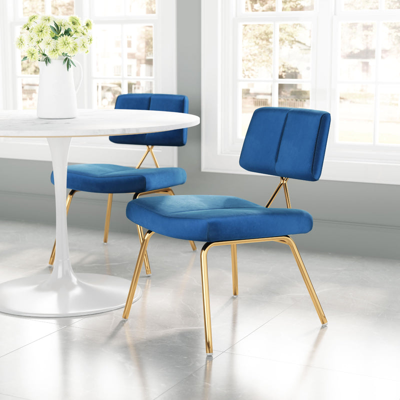 Zuo Nicole 101965 Accent Chair - Blue & Gold IMAGE 8