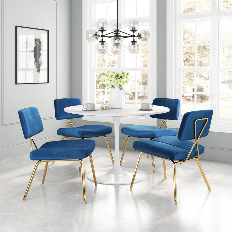 Zuo Nicole 101965 Accent Chair - Blue & Gold IMAGE 9