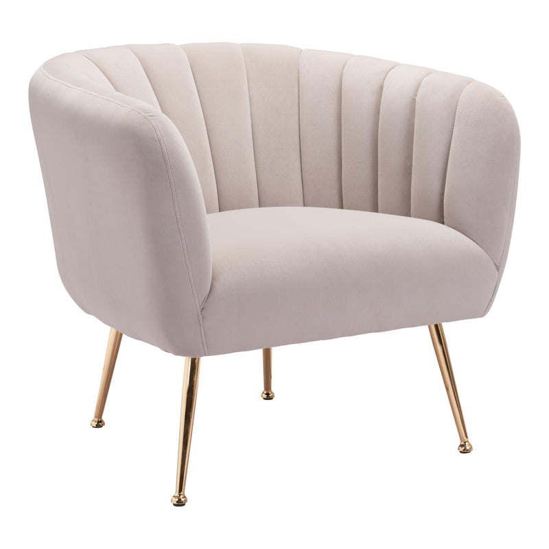 Zuo Deco 101851 Accent Chair - Beige IMAGE 1