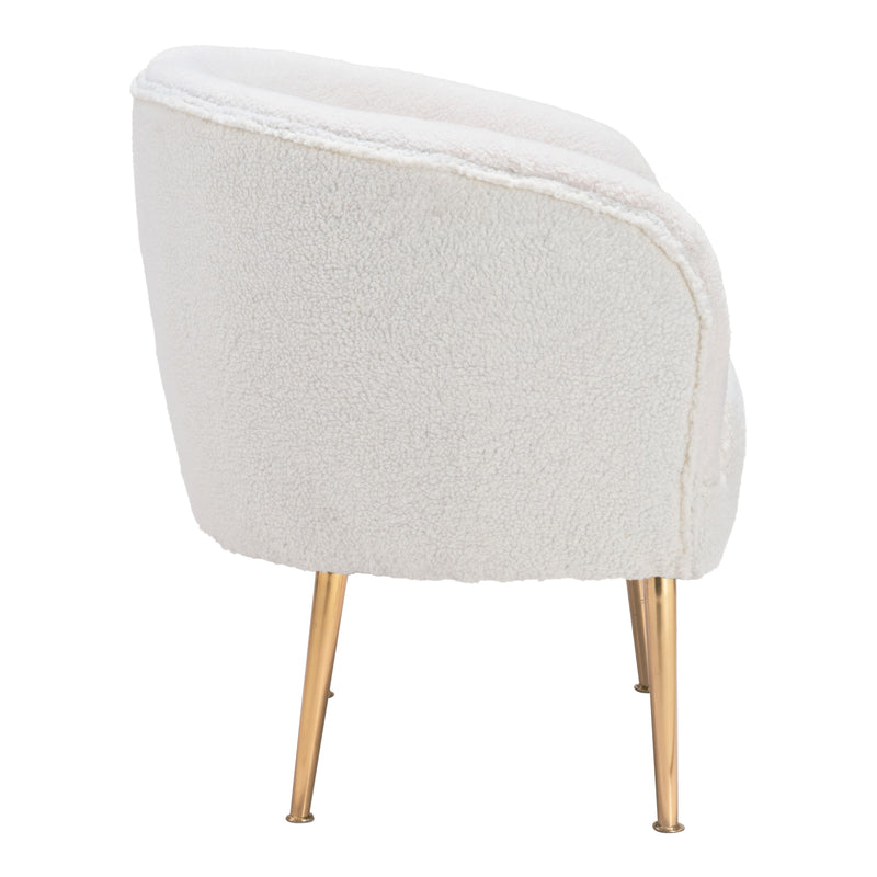 Zuo Sherpa 101868 Accent Chair - Beige & Gold IMAGE 2