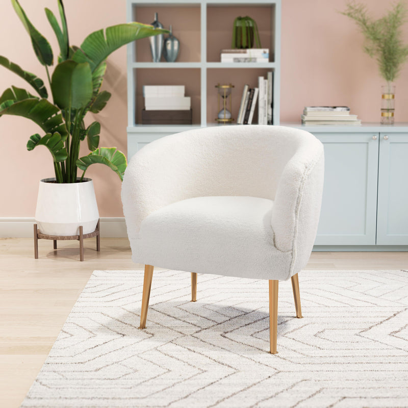 Zuo Sherpa 101868 Accent Chair - Beige & Gold IMAGE 8