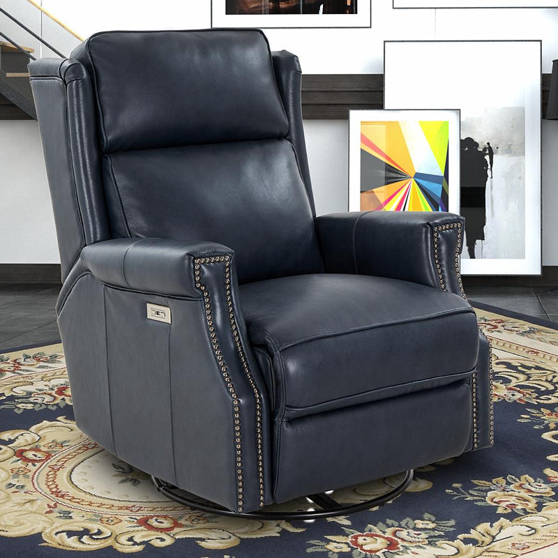 Barcalounger Brookmore Power Swivel Glider Leather Recliner 8PH-4000-5708-45 IMAGE 12