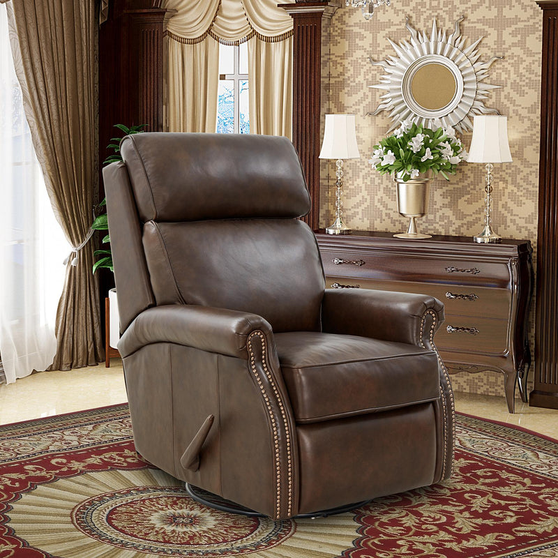 Barcalounger Crews Swivel Glider Leather Recliner 8-4001-5625-87 IMAGE 10