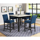  Crown Mark Lennon 1715SET-RB 5 pc Dinette - Royal Blue IMAGE 1
