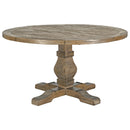 Classic Home Round Caleb Dining Table with Pedestal Base 51030183 IMAGE 1