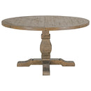 Classic Home Round Caleb Dining Table with Pedestal Base 51030183 IMAGE 2