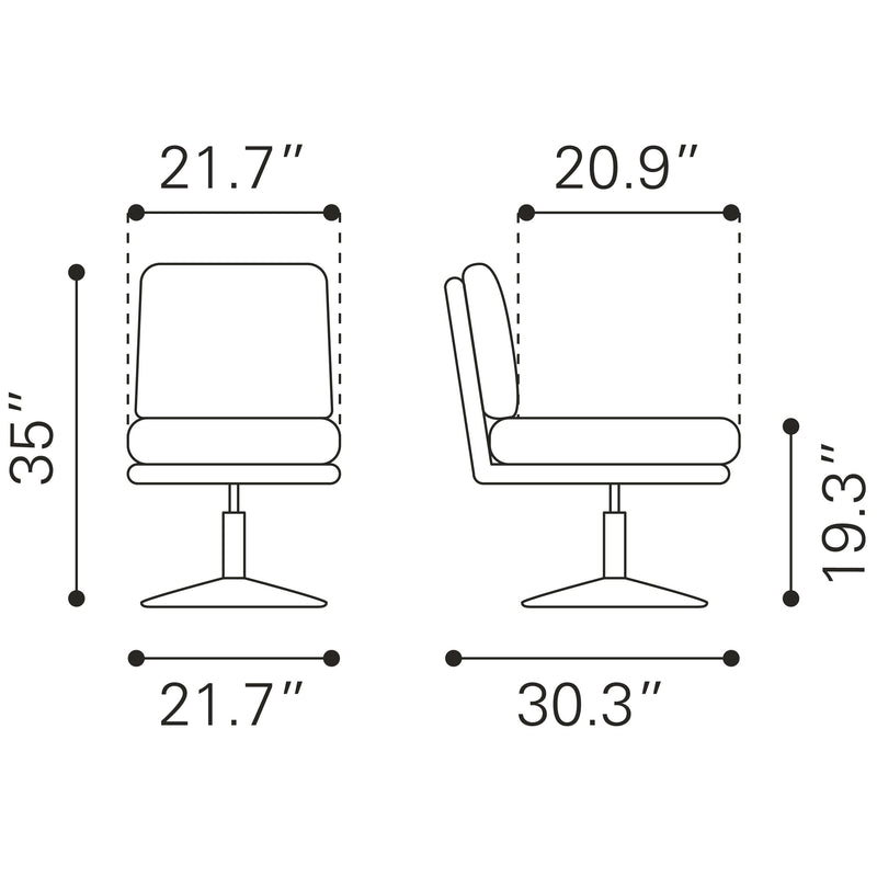 Zuo Rory 102055 Accent Chair - Brown IMAGE 9