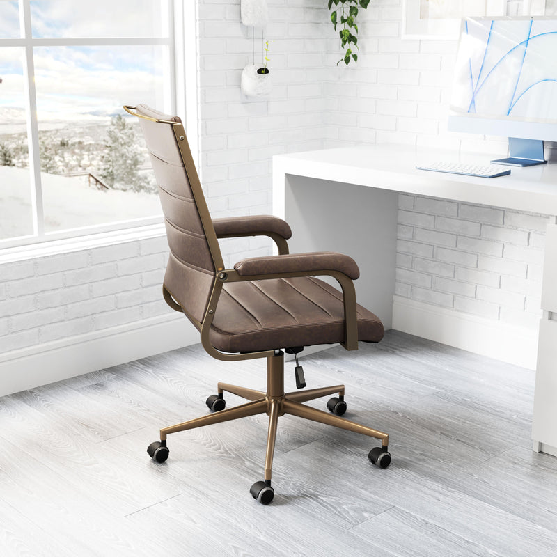 Zuo Auction 109022 Office Chair - Espresso IMAGE 11