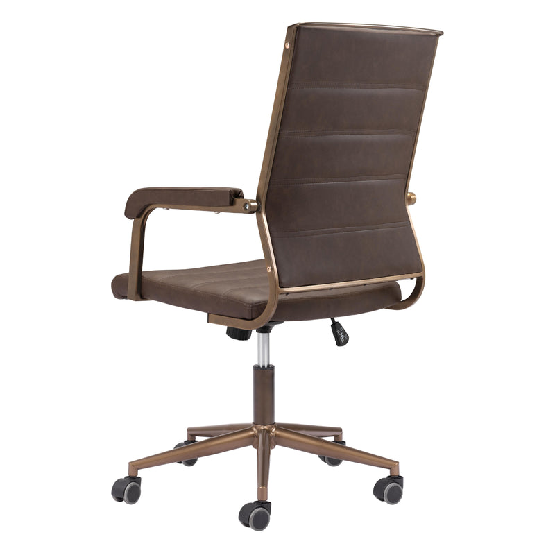 Zuo Auction 109022 Office Chair - Espresso IMAGE 5