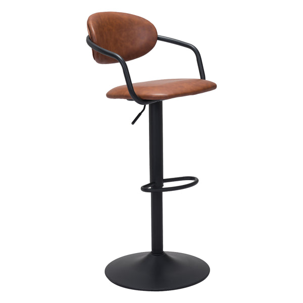 Zuo Kirby 109038 Barstool - Vintage Brown & Black IMAGE 1