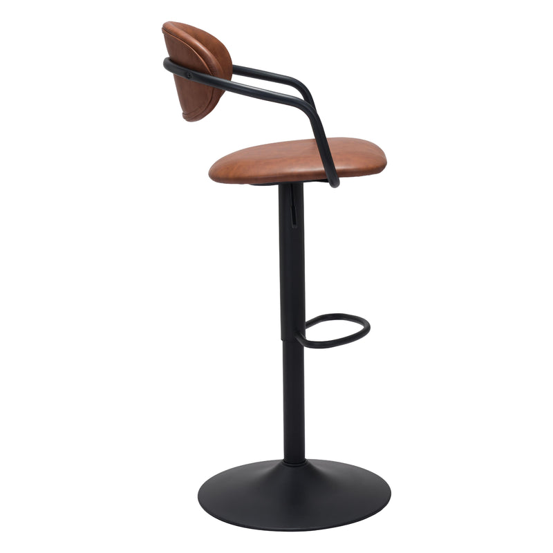 Zuo Kirby 109038 Barstool - Vintage Brown & Black IMAGE 2