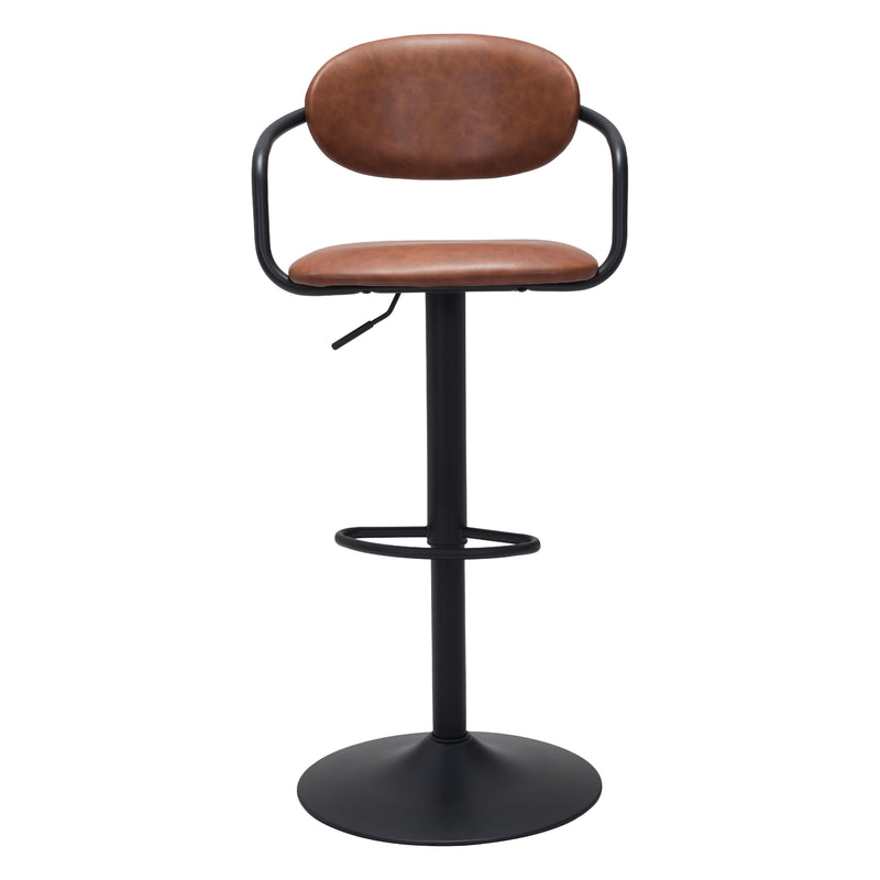 Zuo Kirby 109038 Barstool - Vintage Brown & Black IMAGE 3