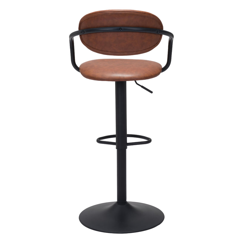 Zuo Kirby 109038 Barstool - Vintage Brown & Black IMAGE 4