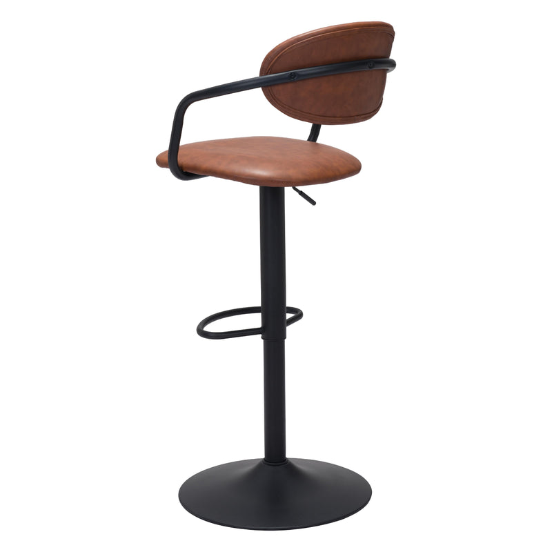 Zuo Kirby 109038 Barstool - Vintage Brown & Black IMAGE 5