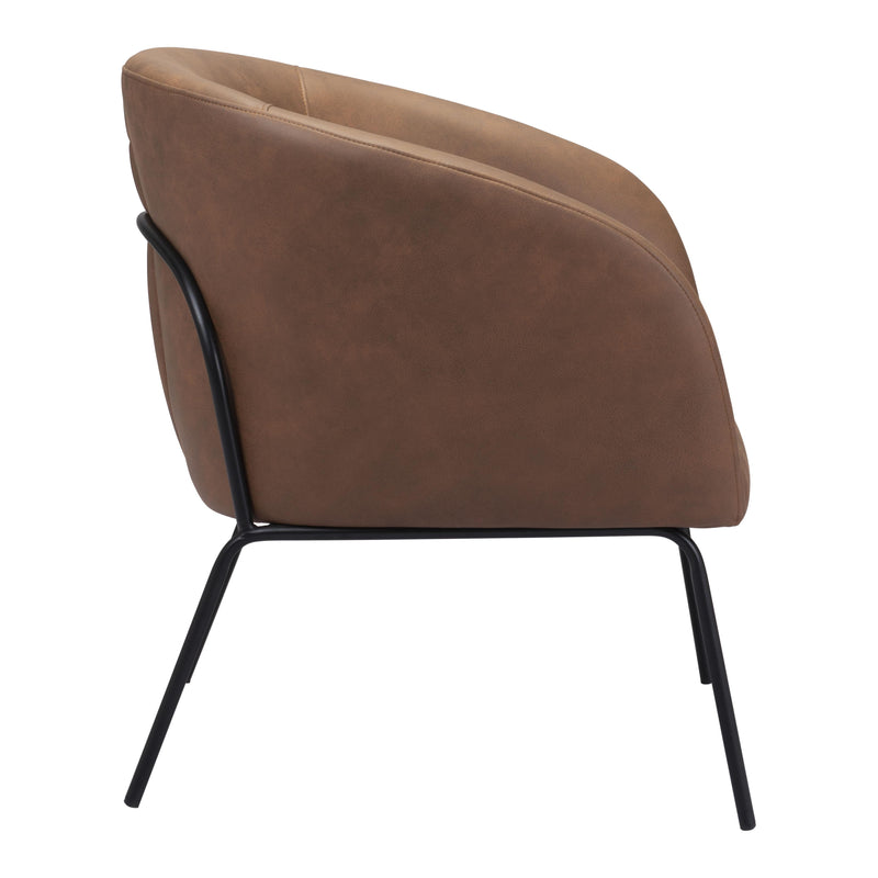 Zuo Quinten 109055 Accent Chair - Vintage Brown IMAGE 2