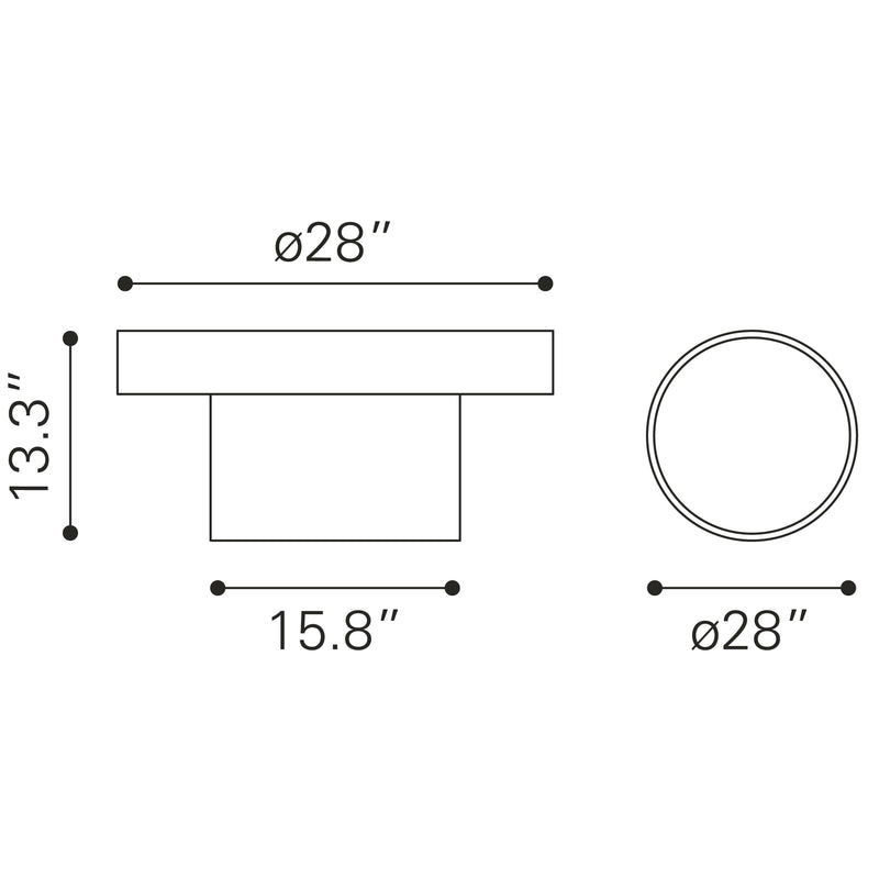 Zuo Watson 109084 Coffee Table - Black IMAGE 7