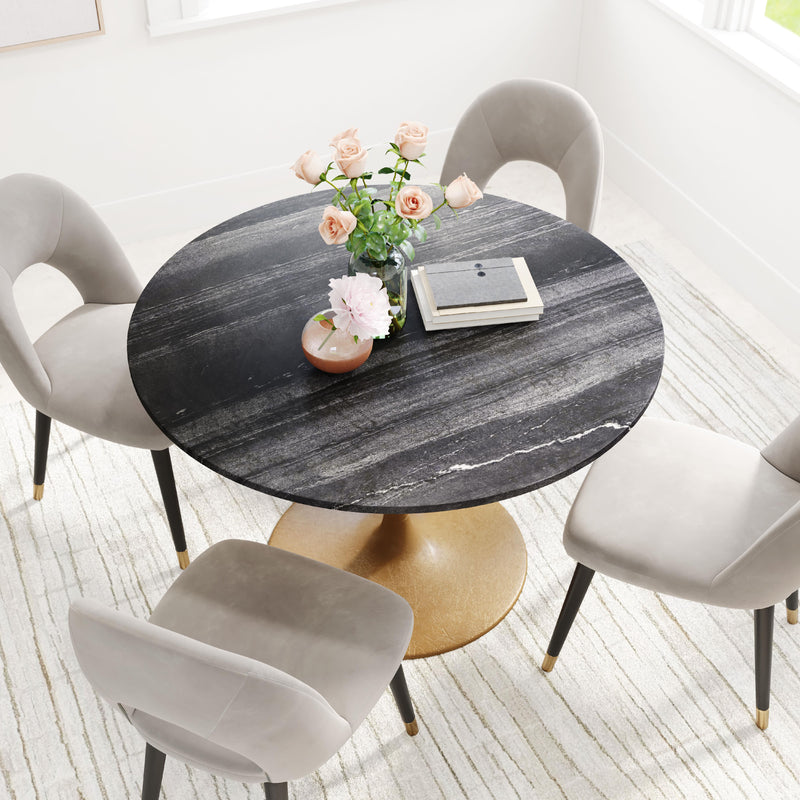 Zuo Taj 109095 Dining Table - Black & Gold IMAGE 11