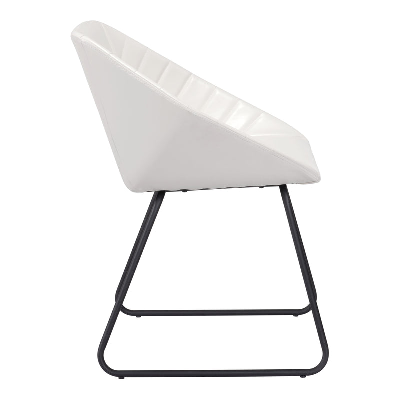 Zuo Miguel 109233 Dining Chair - White IMAGE 2