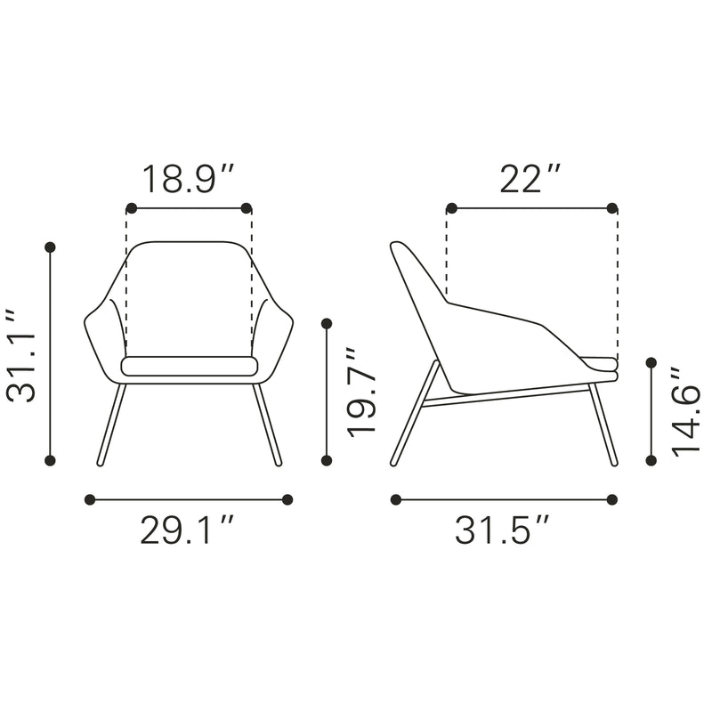 Zuo Manuel 109235 Accent Chair - Grey IMAGE 11