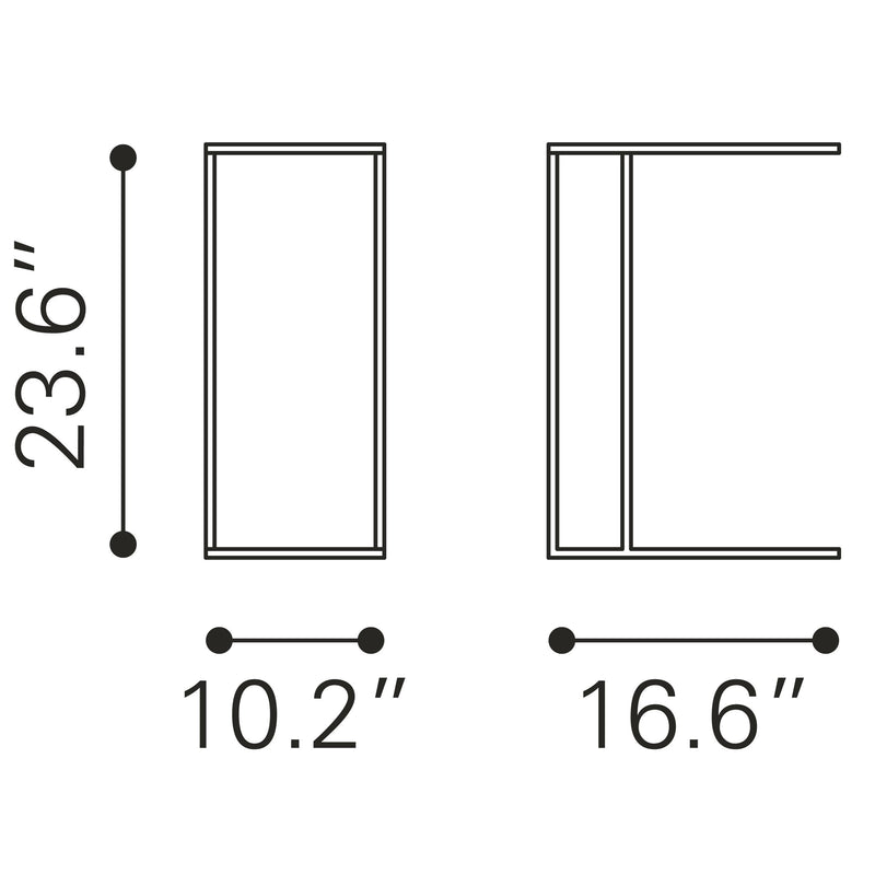 Zuo Atom 109268 Side Table - Black IMAGE 9
