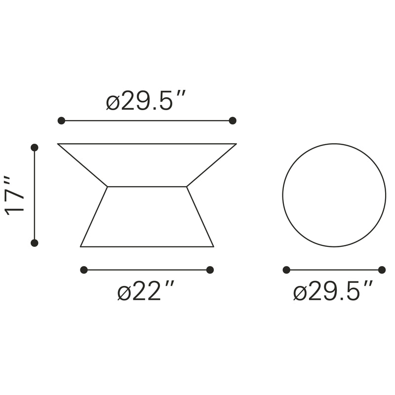 Zuo Electron 109273 Coffee Table - Gold IMAGE 8